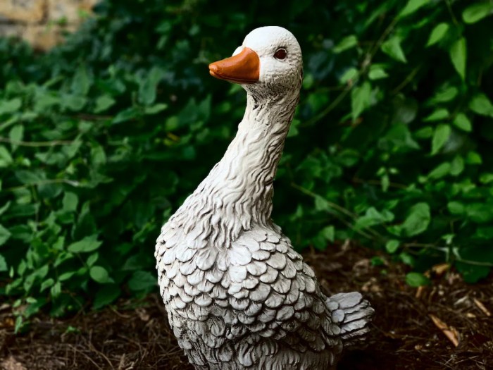 Deko gänse für den garten